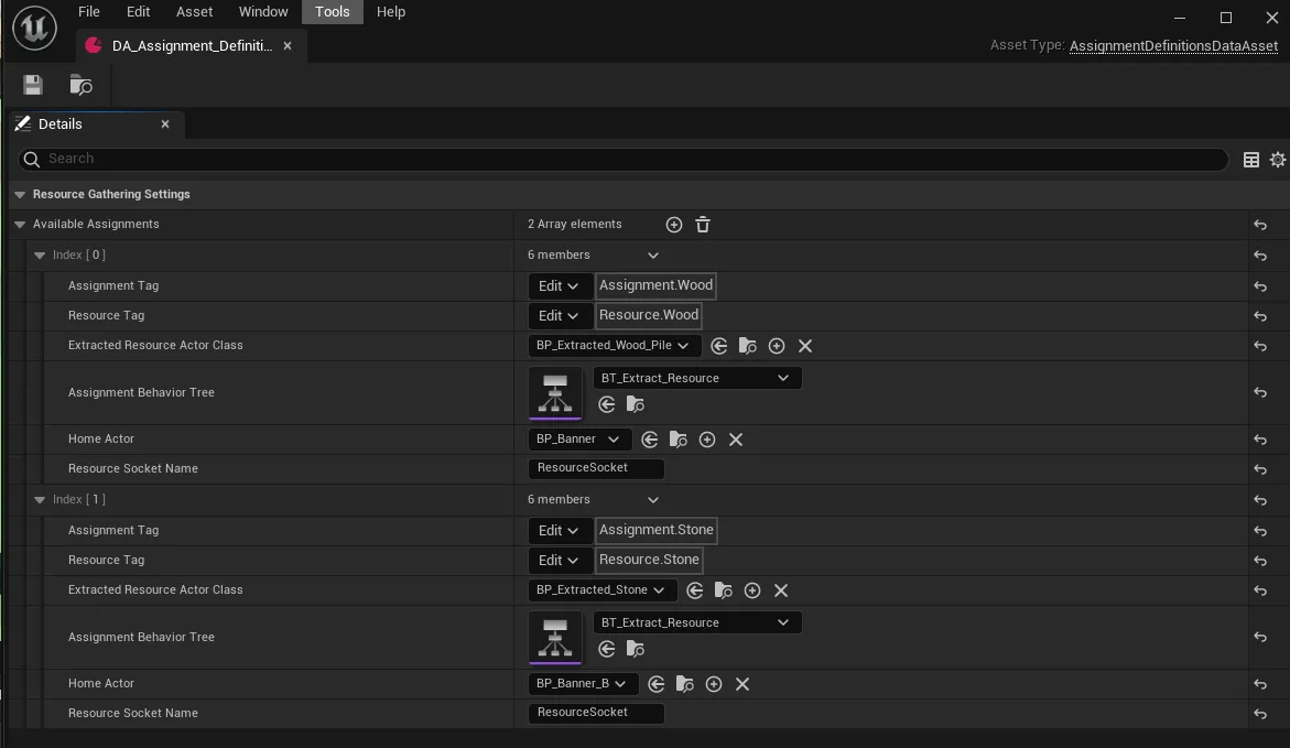 Assignments and Gameplay Tags: One Gather Job Into Many